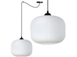Riffle Lampada A Sospensione Nera A Forma Di Ragno – Lampada A Sospensione A 1 Luce Con Cilindro Bianco 25 Cm E27
