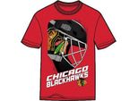 Outerstuff Defender Nhl Junior T-Shirt, Rosso, Taglia: S, Chicago Blackhawks, 8 Anni