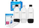 Bottiglie Sodastream 3X 1L Standard Per Gorgogliatori D'acqua + Pastiglie Di Decalcificazione Sodastream 10 Pastiglie 200G