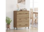 Vidaxl Credenza Artisan In Rovere 69,5 X 34 X 90 Cm In Legno Composito E Ferro