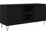 Mobile Tv Vidaxl Look Rovere Nero 104 X 35 X 50 Cm Materiale A Base Di Legno