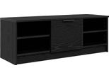 Mobile Tv Vidaxl Look Rovere Nero 102 X 35 X 36,5 Cm