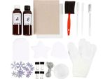 Creativ Company Mini Set Hobby Cianotipia, Biglietti Regalo, Blu, Argento, 1 Confezione
