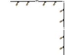 Kit Binario A L 2X2M Nero Con Faretti Dorati Monofase 3582 Zuma Line