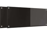 Vidaxl Alzatina Da Cucina 2 Pezzi Nero 100 X 40 Cm Vetro Temperato