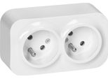 Presa Doppia Da Incasso Bianca Con Messa A Terra Todo IP20 Orno OR-OE-7206/W