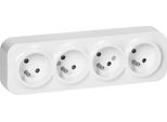 Presa Quadrupla Da Incasso Bianca Todo 2P+Z IP20 16A 230V Ac OR-OE-7210/W