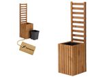 Fioriera Con Traliccio Traliccio Con Fioriera Letto Rialzato In Legno Con Inserto Per Piante 1X18L (Verticale-Marrone, 36X36X55 H132)