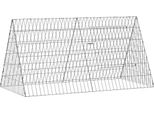 Vidaxl Gabbia Per Conigli Argento 650 X 55 X 55 Cm Acciaio Zincato