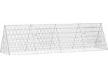 Vidaxl Gabbia Per Polli Argento 215 X 55 X 55 Cm Acciaio Zincato