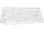 Vidaxl Gabbia Per Polli Argento 215 X 100 X 85 Cm Acciaio Zincato