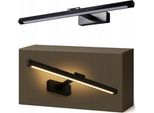 Lampada Da Parete A Led Per Bagno Sopra Lo Specchio. 12 W, 60 Cm, Nera.