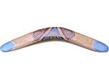 Boomerang Aussie - Boomerang In Legno Da 40 Cm Con Disegno A Punti