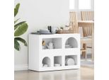 Vidaxl Credenza Bianca 80,5 X 35 X 59 Cm Materiale A Base Di Legno