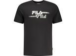 T-Shirt Da Uomo A Maniche Corte Nera In Cotonelogico - Vestibilità Regolare