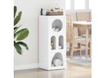 Vidaxl Credenza Bianca Lucida 40 X 35 X 100,5 Cm Materiale A Base Di Legno