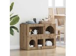 Vidaxl Credenza Artisan In Rovere 80,5 X 35 X 59 Cm Materiale In Legno