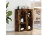 Vidaxl Credenza In Rovere Fumé 59 X 35 X 80,5 Cm Materiale In Legno