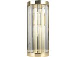 Glamour Applique Dorata, Paralume Verticale In Vetro, 1Xe14 10W, Vetro Light Prestige