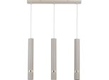 Lampada A Sospensione Moderna, Strisce Tubolari In Cashmere Con Elementi Dorati, 3Xgu10 10W, Joker Milagro