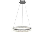 Moderna Lampada A Sospensione Argentata, Anello Decorativo, Ø50Cm, Led, 25W, Gala Milagro