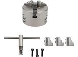 Mandrino Autocentrante - Mandrino A 3 Griffe - Campo Di Serraggio 2-22 Mm - Diametro 8 Mm - Manuale - Per Tornio/Cnc/Fresatrice - Argento