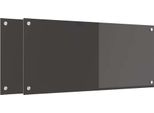 Vidaxl Alzatina Da Cucina 2 Pezzi Grigio Scuro 90 X 40 Cm Vetro Temperato