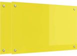 Vidaxl Alzatina Da Cucina 2 Pezzi Giallo 80 X 50 Cm Vetro Temperato