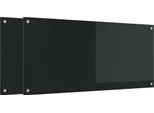 Vidaxl Alzatina Da Cucina 2 Pezzi Nero 110 X 50 Cm Vetro Temperato