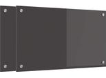 Vidaxl Alzatina Da Cucina 2 Pezzi Grigio Scuro 70 X 40 Cm Vetro Temperato