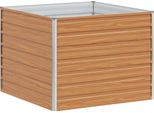 Vidaxl Letto Rialzato Marrone Chiaro 100 X 100 X 77 Cm Acciaio Zincato