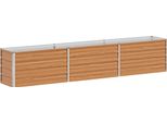 Vidaxl Letto Rialzato Marrone Chiaro 240 X 40 X 45 Cm Acciaio Zincato