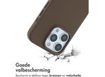 Custodia Per Iphone 16 Pro - Vera Pelle - Custodia Rigida/Cover Posteriore Accezz - Marrone Scuro