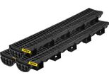 Vevor Grondaia Di Drenaggio, Grondaia Di Drenaggio Con Griglia In Plastica, Grondaia A Pavimento In Hdpe Da 14,5X8X100Cm, Grondaia Di Drenaggio Per Garage, Griglia Di Drenaggio Per Grondaia 3 X 39, Con 3 Tappi Terminali, Per Giardino, Vialetto, Set Da 3