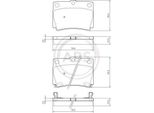 A.B.S. 37284 Set Di Pastiglie Freno, Freno A Disco Oe 4605A783 Compatibile Con Pajero