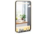 Costway Specchio Con Illuminazione, Specchio Da Bagno Con Funzione Antiappannamento, 3 Colori Di Luce E Luminosità Regolabile, Specchio Da Parete Con Cornice In Alluminio