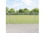 Maison Exclusive - Palo Della Recinzione Argento 10 X 0,8 M (Rete 16 X 16 Mm)
