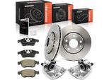 Frankberg 2X Pinze Freno + 2X Dischi Freno + 4X Pastiglie Freno Anteriori Per Renault Megane 3 Dacia Duster Hm Hs