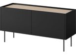 Mobile Tv Desin 120 Cm Con Gambe In Metallo – Nero Opaco / Rovere Nagano | Colore: Nero Opaco / Nagano