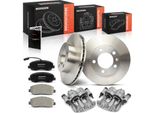 Frankberg 2X Pinze Freno + 2X Dischi Freno + 4X Pastiglie Freno Anteriori Per Nissan NV400 Furgone Cassone/Telaio Opel Movano B