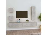 Maison Exclusive - Set Di Mobili Porta Tv 5 Pz Grigio Cemento In Legno Multistrato