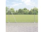 Maison Exclusive - Palo Della Recinzione Argento 25 X 1,6 M (Maglia Da 13 Mm)