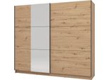 Dmora Guardaroba Grande Sorgono 237X210H Cm Marrone Rovere Nodi, Appendiabiti 8 Ripiani