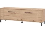 Dmora Mobile Porta Tv Nazzaro 157X40X52H Cm Marrone Rovere Nodi, Un Ripiano 2 Ante