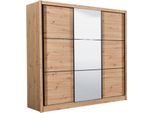 Dmora Guardaroba Grande Marasino 242X216H Cm Marrone Rovere Nodi, Appendiabiti 8 Ripiani