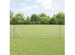 Maison Exclusive - Palo Della Recinzione Argento 10 X 0,5 M (Rete 16 X 16 Mm)