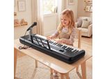 Costway 61 Tasti Tastiera Per Bambini, Pianoforte Per Bambini Con Supporto Regolabile, Microfono, Leggio, Suoni, Demo E Ritmi, Per Bambini Dai 3 Anni In Su, Nero