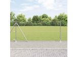 Maison Exclusive - Palo Della Recinzione Argento 50 X 1 M (Maglia Da 36 Mm)