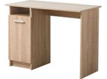 Dmora Scrivania Tiriolo 100X50X75H Cm Marrone Rovere, 2 Ripiani 3 Vani