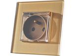 Presa Doppia In Vetro 157 Mm, Ermetica - Colore Oro